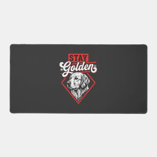 Stay Golden Golden Retriever Dog Desk Mat
