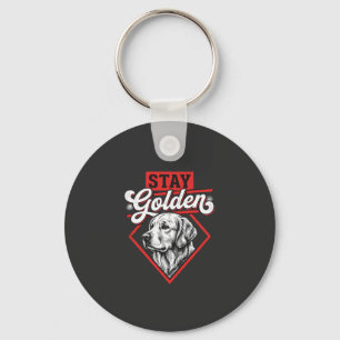 Stay Golden Golden Retriever Dog Keychain