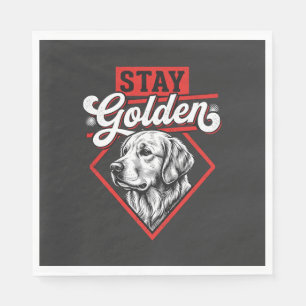 Stay Golden Golden Retriever Dog Napkins