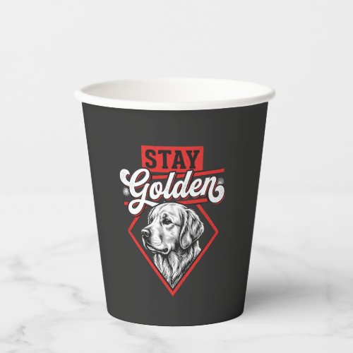 Stay Golden Golden Retriever Dog Paper Cups