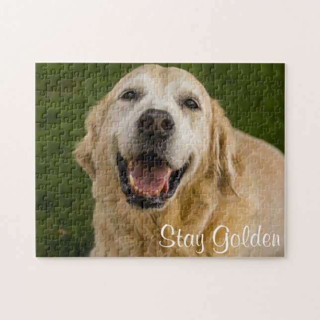 "Stay Golden" Golden Retriever Puzzle (Horizontal)