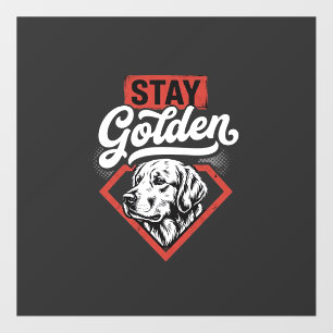 Stay Golden Golden Retriever Retro Dog Floor Decals