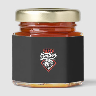 Stay Golden Golden Retriever Retro Dog Honey Jar Favors