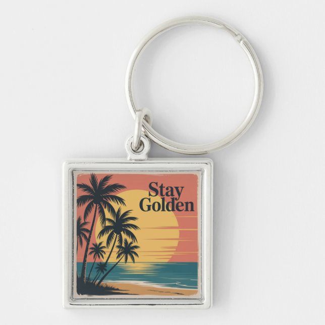 Stay Golden Keychain (Front)