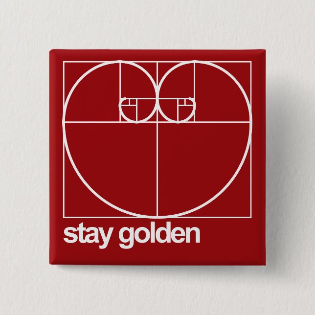Stay Golden Pinback Button (Front)