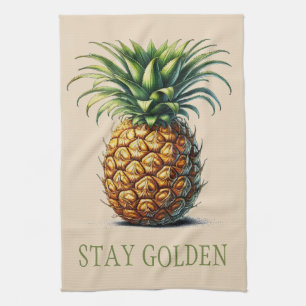 "Stay Golden" Pineapple Tea Towel 