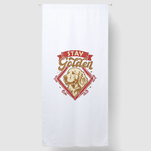 Stay Golden Retriever Dog Red Diamond_1 Blackout Curtains