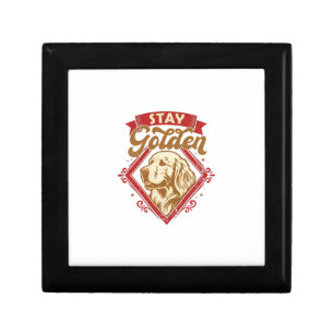 Stay Golden Retriever Dog Red Diamond_1 Gift Box