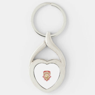 Stay Golden Retriever Dog Red Diamond_1 Keychain