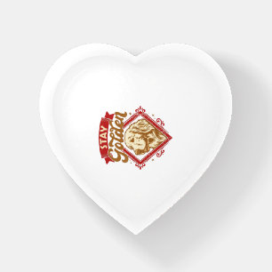 Stay Golden Retriever Dog Red Diamond_1 Paperweight