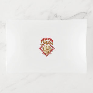 Stay Golden Retriever Dog Red Diamond_1 Trinket Tray
