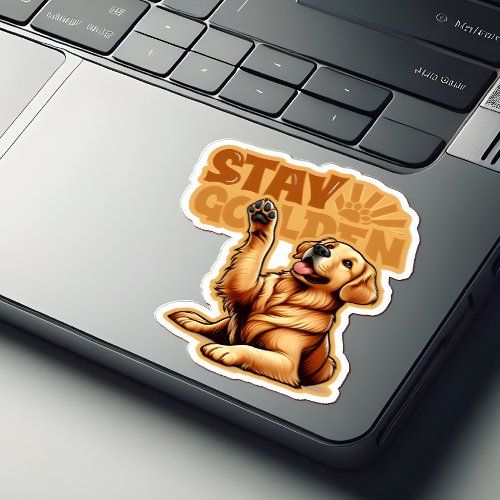 Stay Golden retriever Sticker