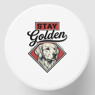 Stay Golden Retriever Vintage Dog Vector Design_1 Mini Candle Favors
