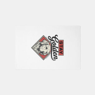 Stay Golden Retriever Vintage Dog Vector Design_1 Rug