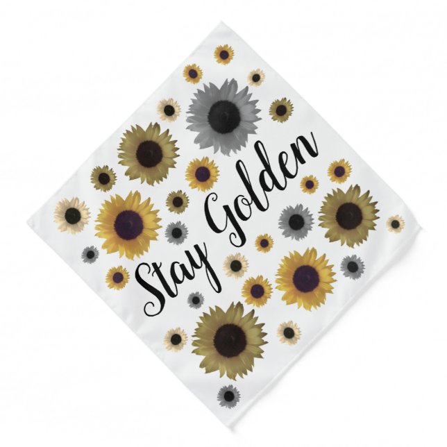 Stay Golden, Sunflower Bandana (Front)