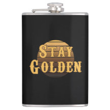 Stay golden vintage flask