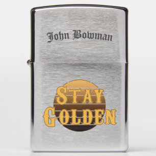 Stay golden vintage mini zippo lighter