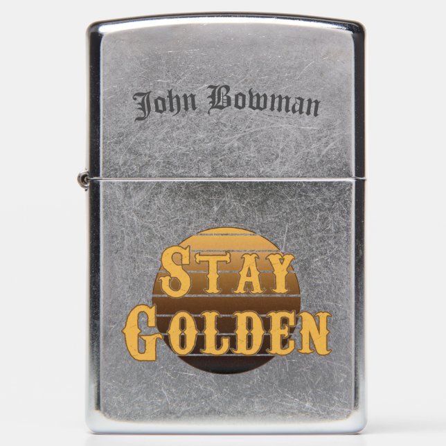 Stay golden vintage zippo lighter (Front)