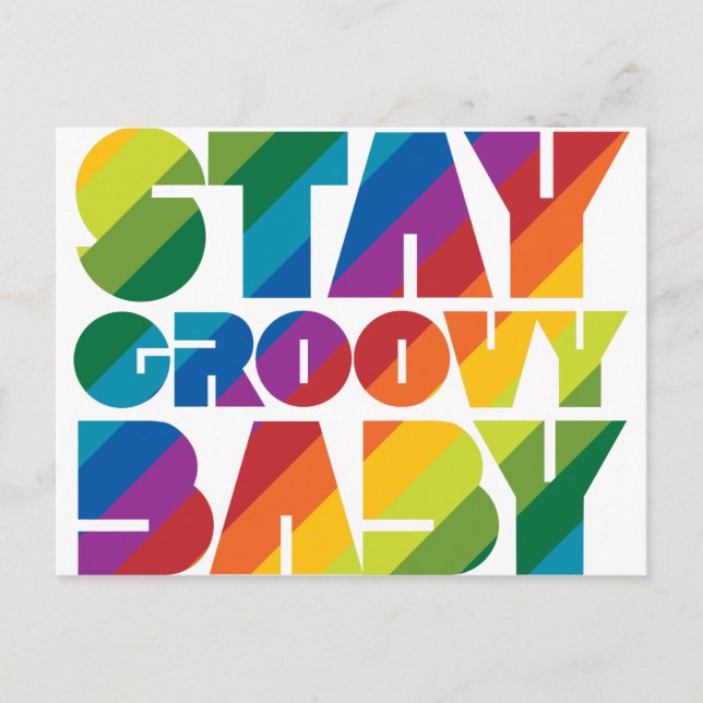Stay Groovy Baby Postcard (Front)