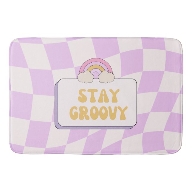Stay Groovy Bath Mat (Front)