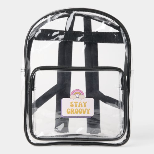 Stay Groovy Clear Backpack