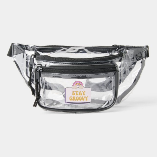 Stay Groovy Clear Fanny Pack (Front)