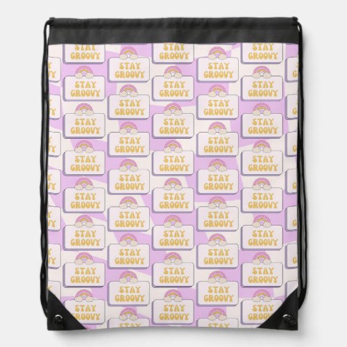 Stay Groovy Drawstring Bag