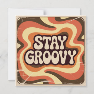 Stay Groovy Magnetic Invitation