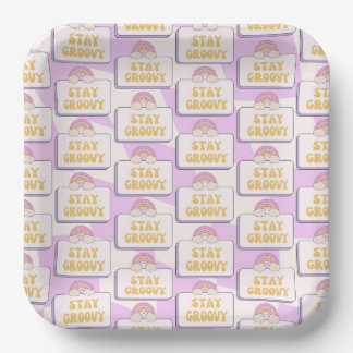Stay Groovy Paper Plates