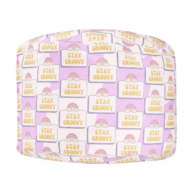 Stay Groovy Pouf (Front)