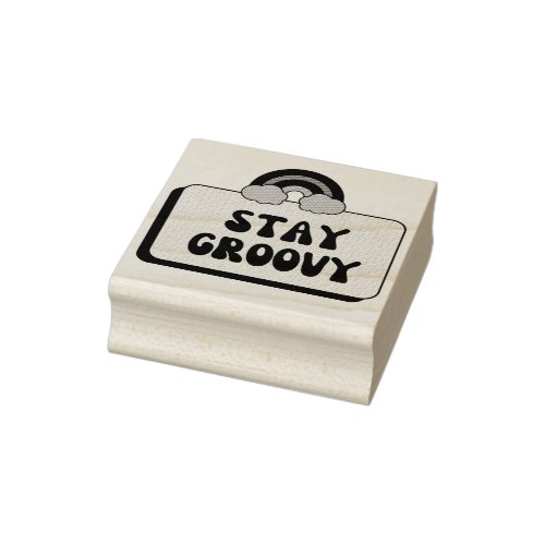Stay Groovy Rubber Stamp