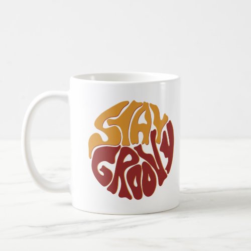 Stay Groovy with a Splash of Red and Yellow Coffee Mug