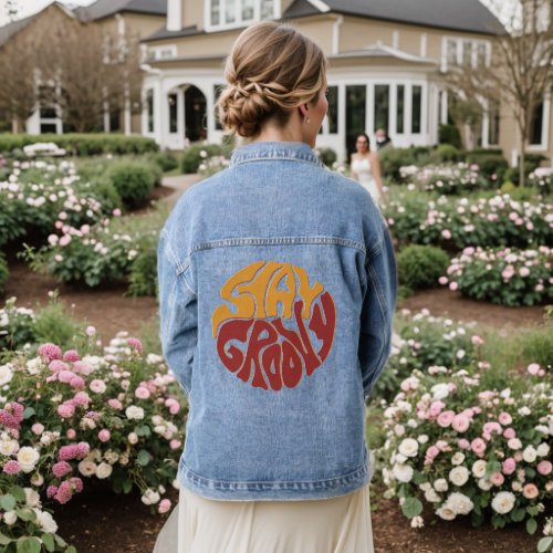Stay Groovy with a Splash of Red and Yellow Denim Jacket