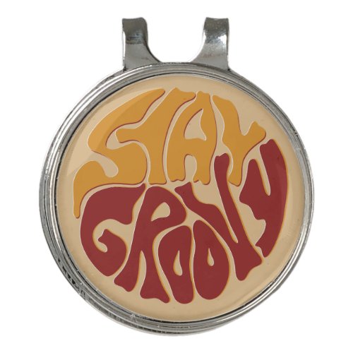 Stay Groovy with a Splash of Red and Yellow Golf Hat Clip