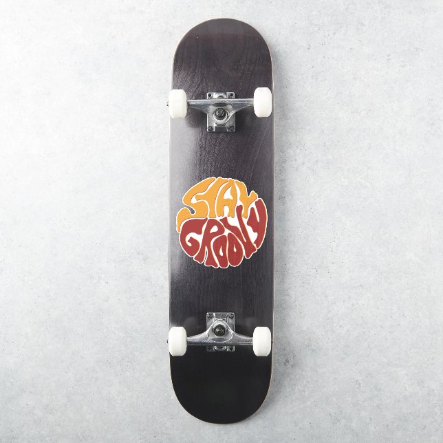 Stay Groovy with a Splash of Red and Yellow Sticker (Skateboard)