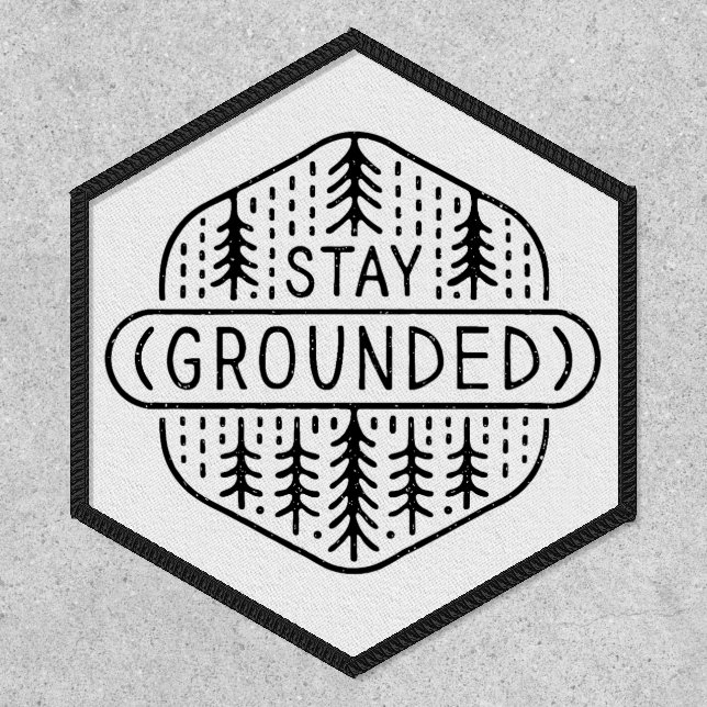 Stay grounded grounding forest summer camp patch (Front)