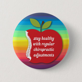 Stay Healthy (Apple) Chiropractic Buttons Flair