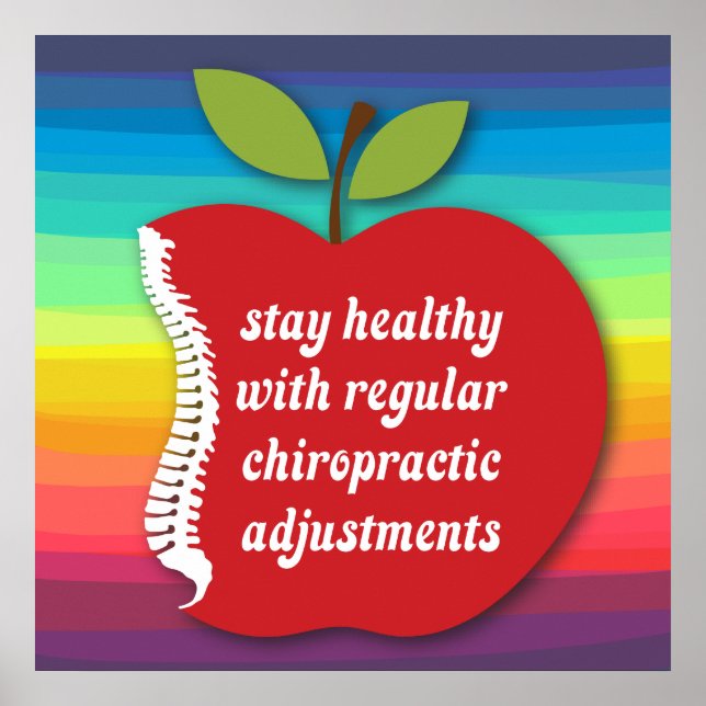 Stay Healthy (Apple) Chiropractic Poster (Front)