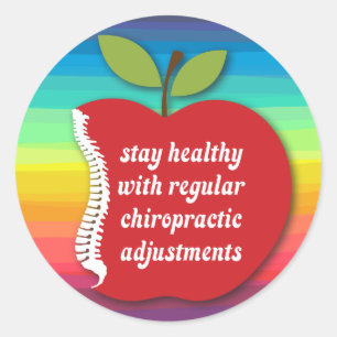 Stay Healthy (Apple) Chiropractic Stickers