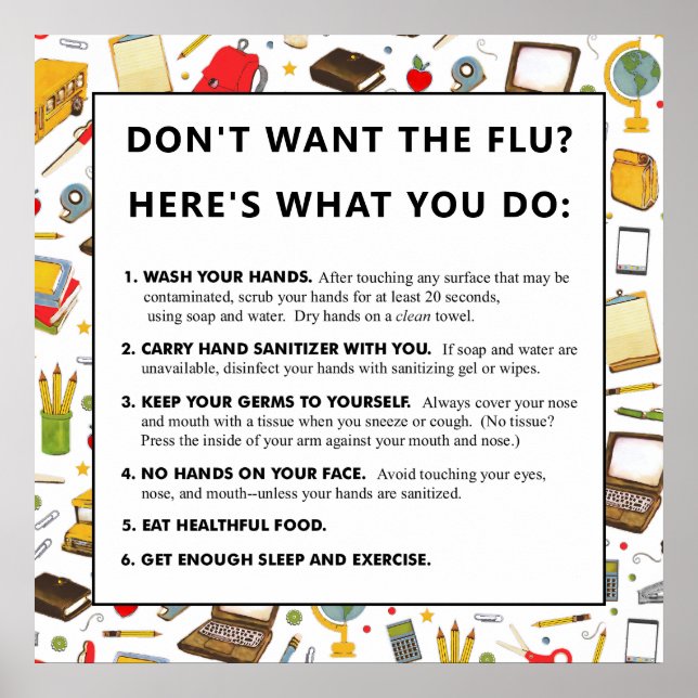 Stay Healthy Flu Season Poster (Front)