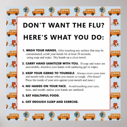 Stay Healthy Flu Season Poster