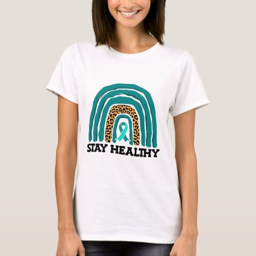 Stay Healthy National Stress Awareness Month Ribbo T_Shirt