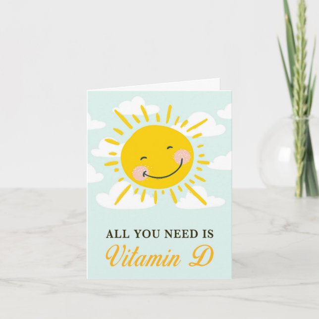 Stay healthy sun and vitamin d greeting card (Front)