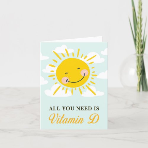 Stay healthy sun and vitamin d greeting card