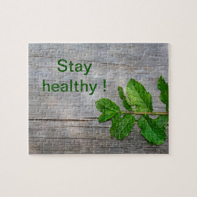 Stay healthy with green Herbs Jigsaw Puzzle (Horizontal)