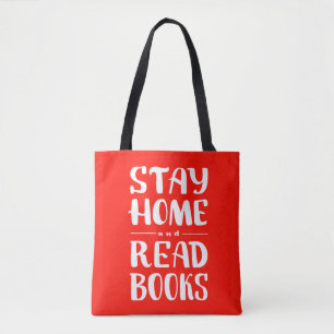Stay Home and Read Books Tote Bag