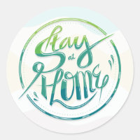 Stay Home Classic Round Sticker