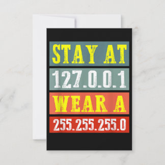 Stay Home Engineers And Wear Mask for Coding Geeks RSVP Card