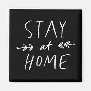 Stay Home Hand Drawn Font Magnet