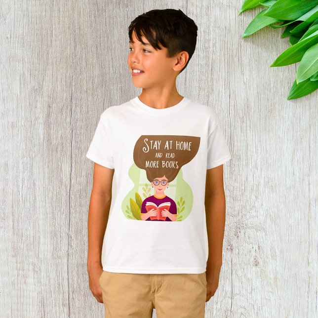 Stay Home Read More Books Book Lover T-Shirt (Creator Uploaded)